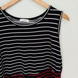 Calvin Klein Striped Colorblock Sheath Dress Size 14W